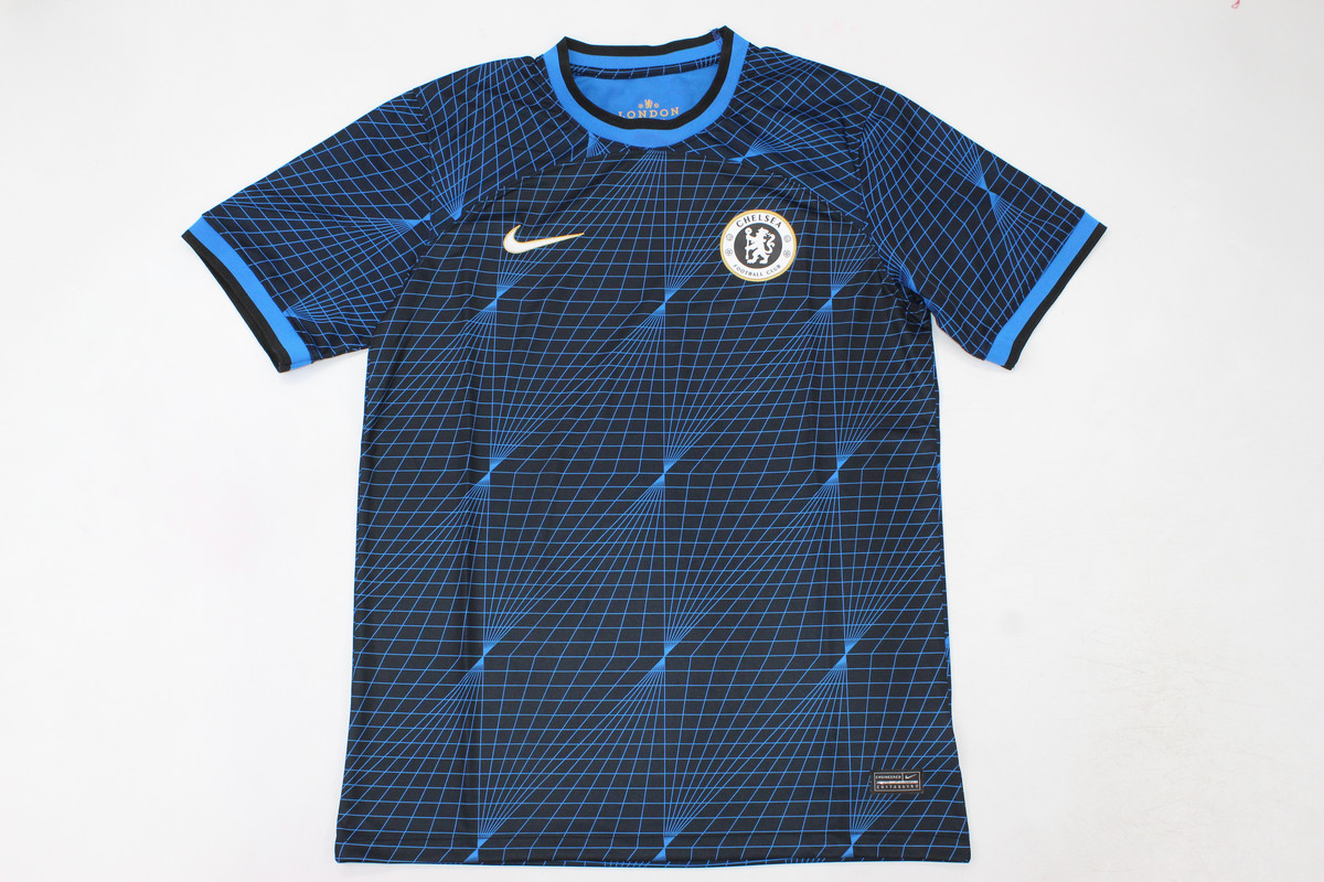 AAA Quality Chelsea 23/24 Away Black/Blue Soccer Jersey